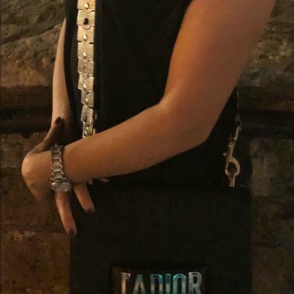 J’ADIOR flap bag lamb skin in black!! - Picture 7 of 8